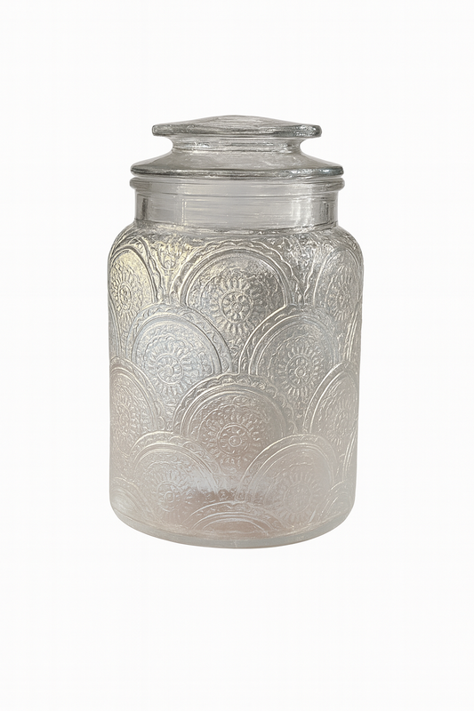 Luna Etched Glass Apothecary Jar