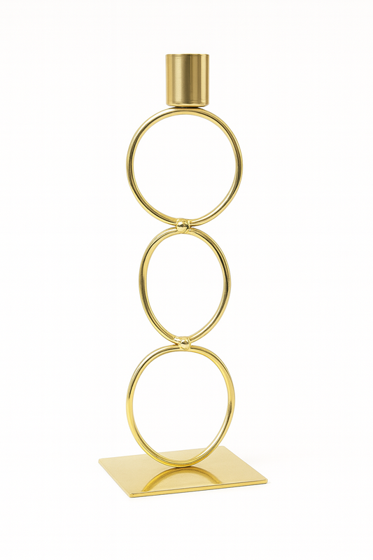 Triad Gold Orbit Candle Holder