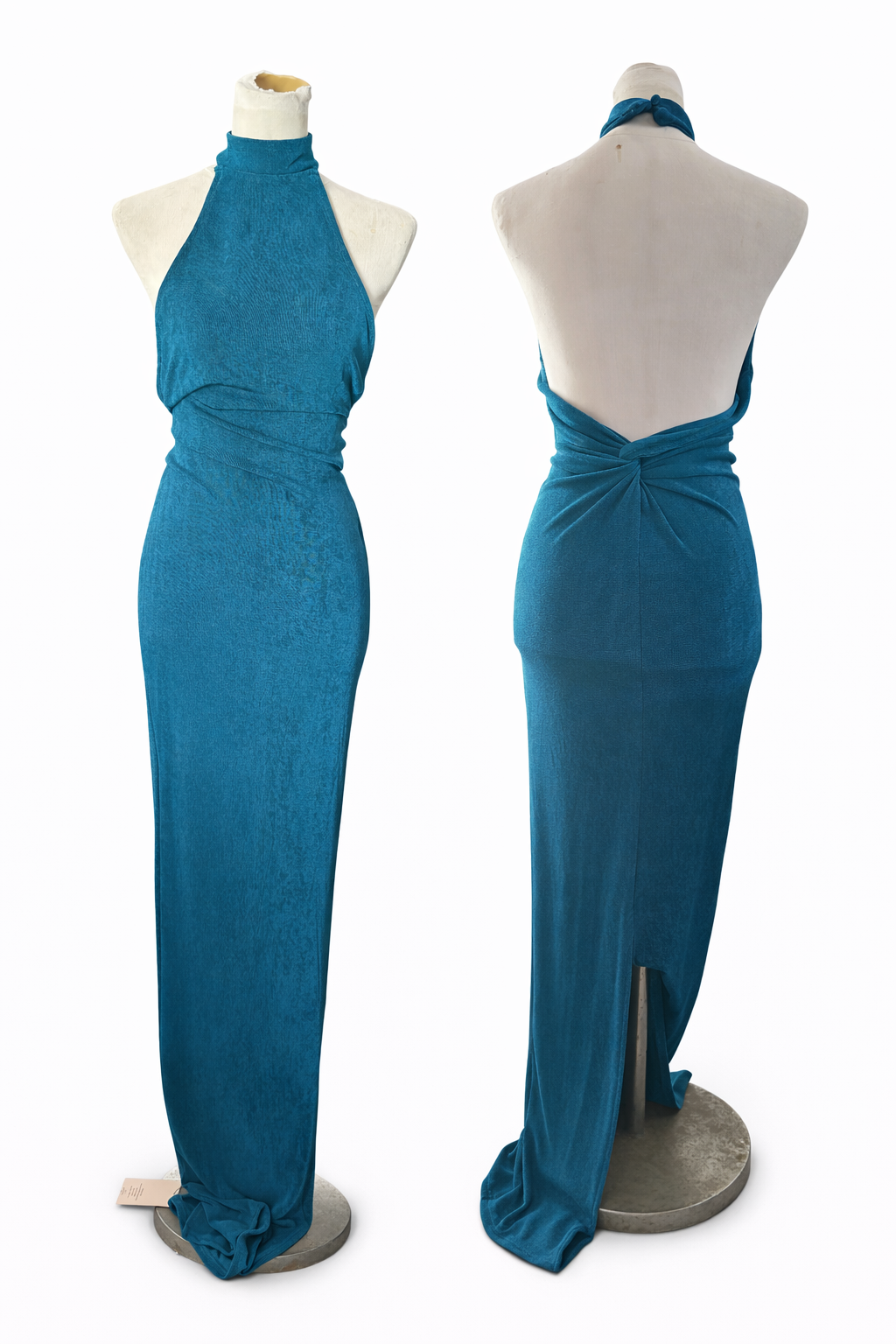 Teal Satin Evening Gown – Hire/Sale